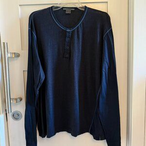 John Varvatos linen Henley